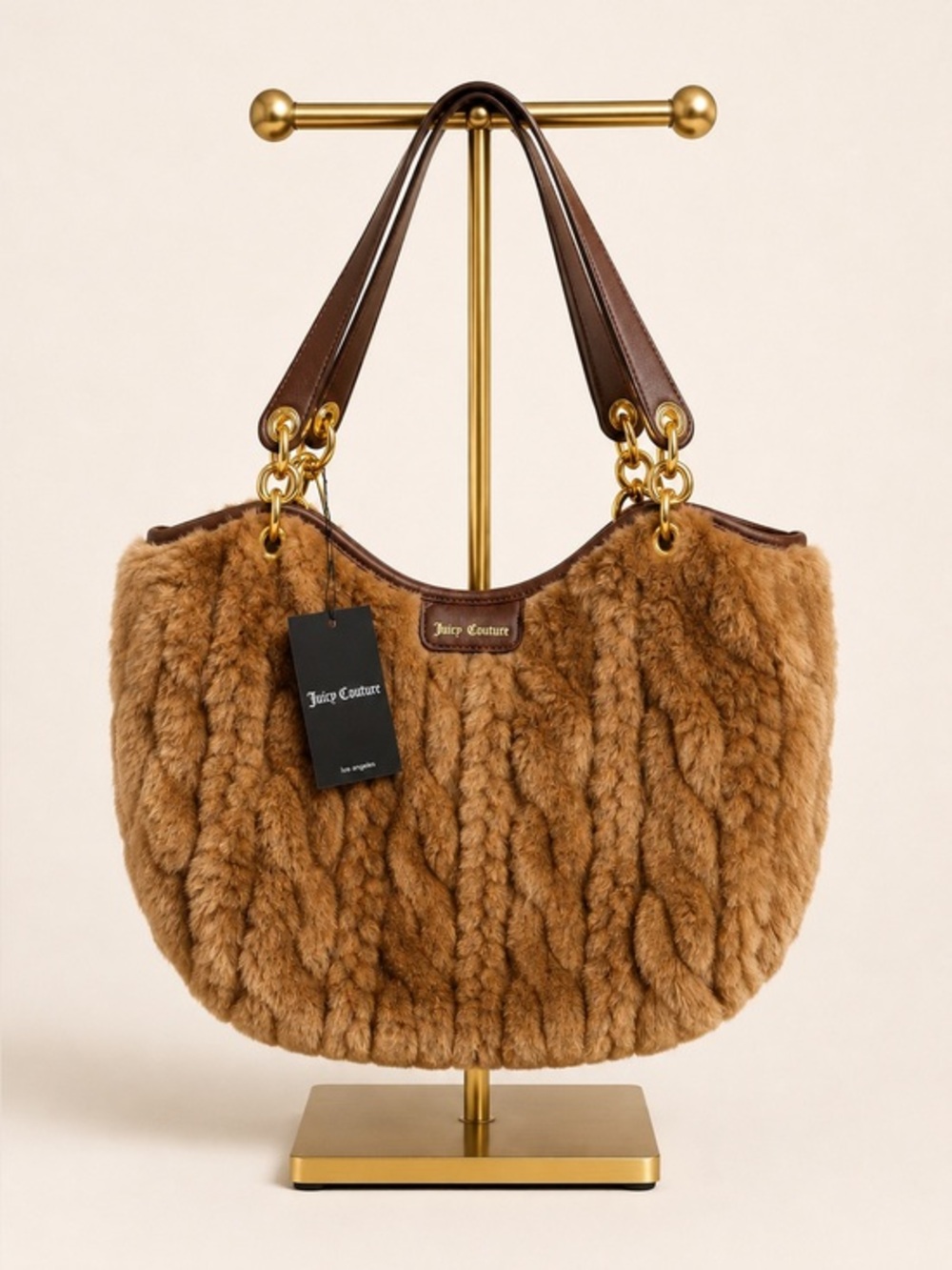 RARE Juicy Couture Brown Faux Fur Shoulder Bag 🤎 UK IMPORT • NOT SOLD IN US